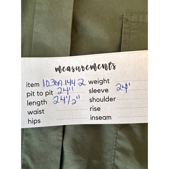 ZARA Womens XL Khaki Green Military Utility Cotton Jacket - Picture 13 of 15